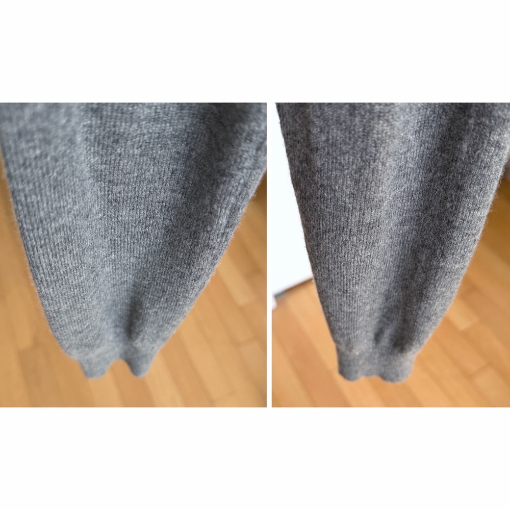 Burberry Brit Fox Wraparound Gray Crewneck Sweater Cashmere Wool Animal Print S - Picture 15 of 15